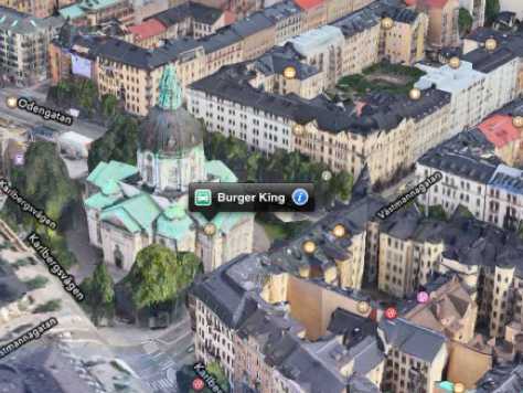 apple maps puts burger king in the wrong place